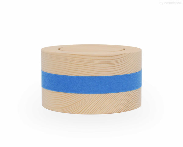 yasura® Säule | Holzurne Tanne «blau» | Grösse: klein