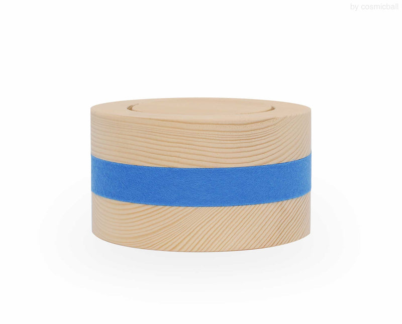 yasura® Säule | Holzurne Tanne «blau» | Grösse: klein